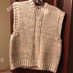 Vintage sleeveless vest, crocheted.